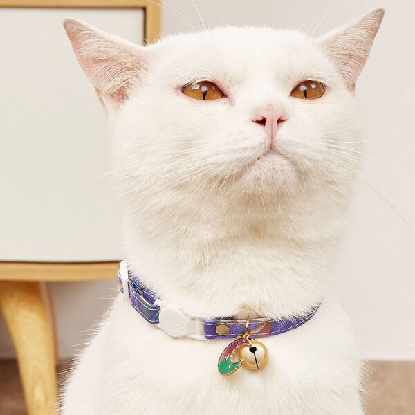 

Moon Pendant Pet Necklace, Blue