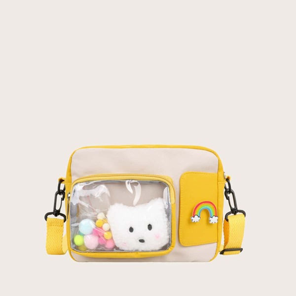 

Clear Detail Crossbody Bag, Yellow