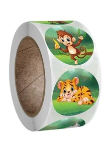 500入組卡通圖案貼紙 - 彩色 - 查看 3