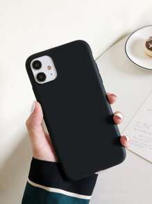 Solid Phone Case Compatible With IPhone 11,IPhone 13,IPhone 14 Pro Max - Black - View 1