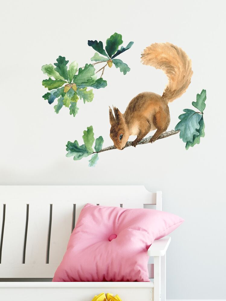 Hình dán tường in hình sóc, nhãn dán, decal dán tường, decal vinyl trang trí nhà cửa, đồ trang trí mùa xuân làm mới không gian sống, quà tặng trang trí Rama cho sinh nhật, tốt nghiệp. - Nhiều màu - Xem 3