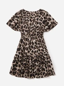 SHEIN LUNE Đầm Plus Size Viên lá sen Tất cả trên in Boho - Nhiều màu - Xem 2