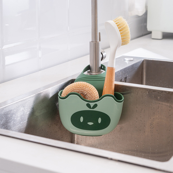

1pc Cartoon Graphic Drain Basket, Green