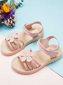 Sandalias de niñitas con flor - Rosa - Ver 2