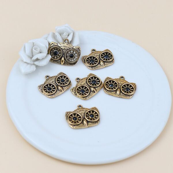 

6pcs Alloy Pendant DIY Jewelry Accessories, Gold