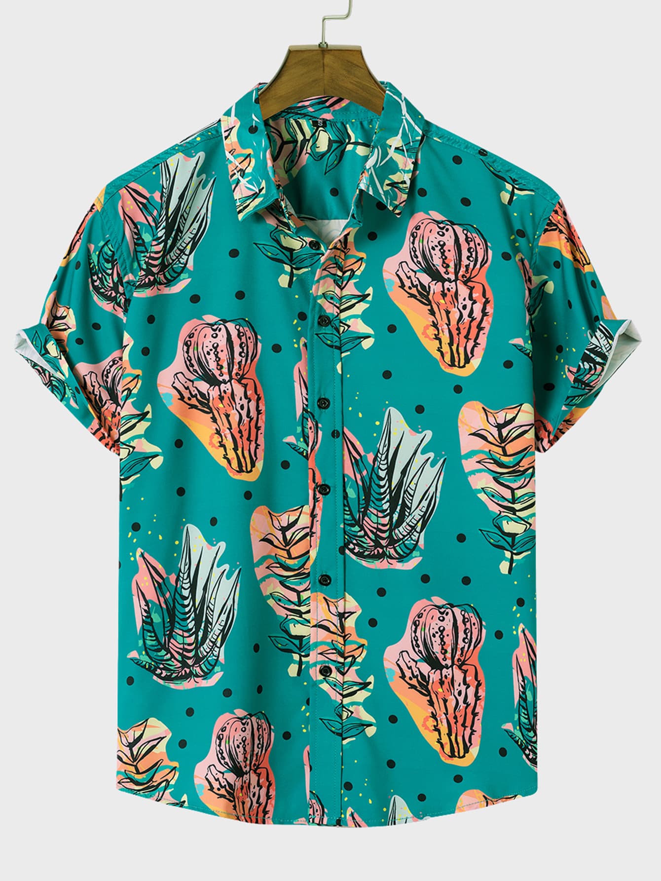 Mens cactus button up shirt Clearance