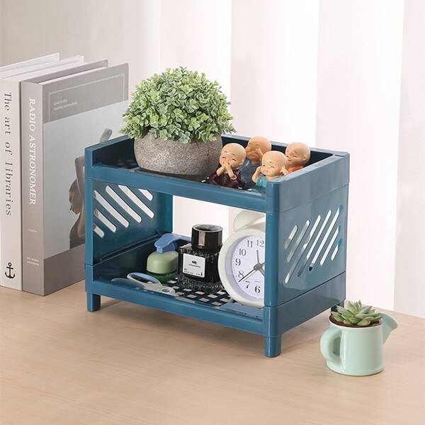 

1pc Double Layer Random Color Storage Rack, Multicolor
