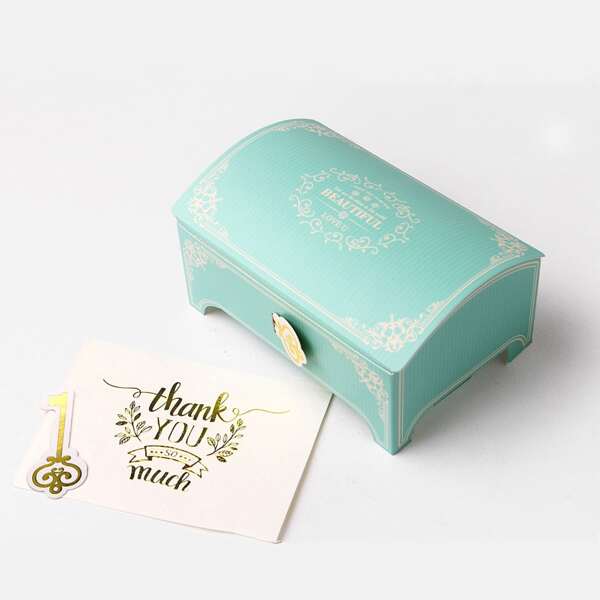 

10pcs Hot Stamping Packaging Box, Green