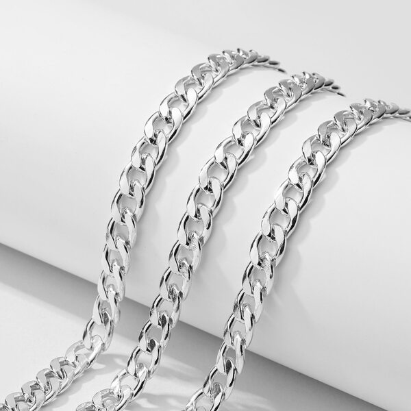 

1pc Aluminum Chain DIY Jewelry Accessory, Silver