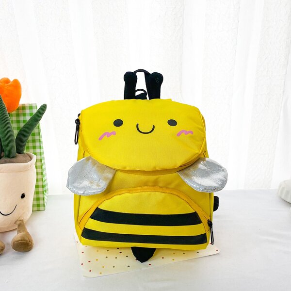 

Girls Cartoon Bee Design Backpack, Yellow