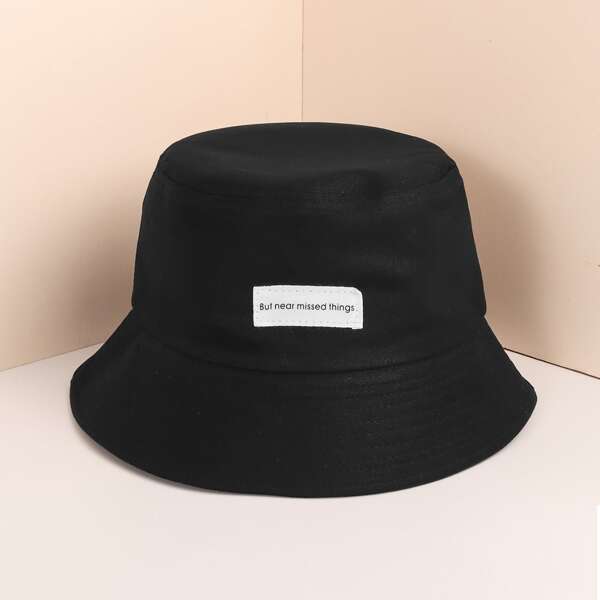 

Letter Graphic Bucket Hat, Black