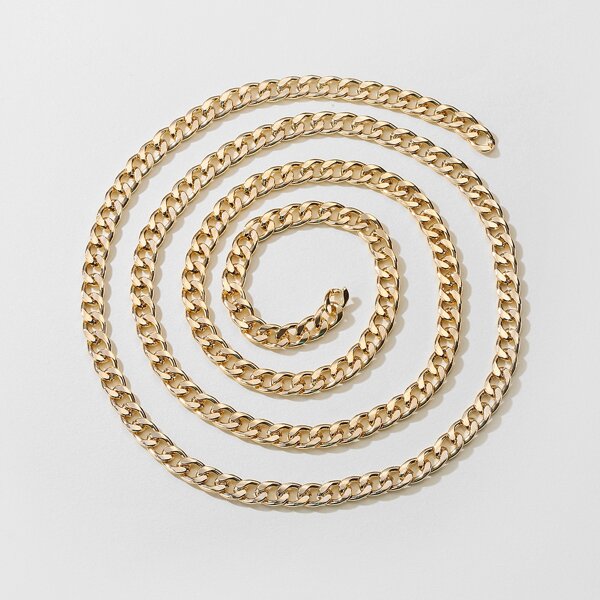 

1pc Aluminum Chain DIY Jewelry Accessory, Gold