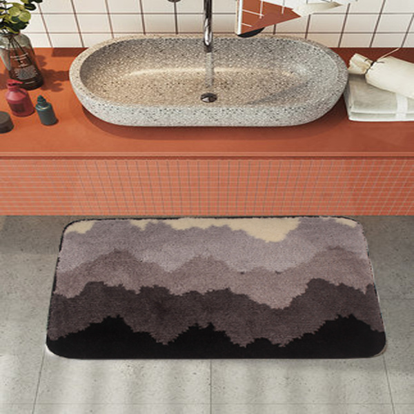 

1pc Color Block Bath Mat, Multicolor