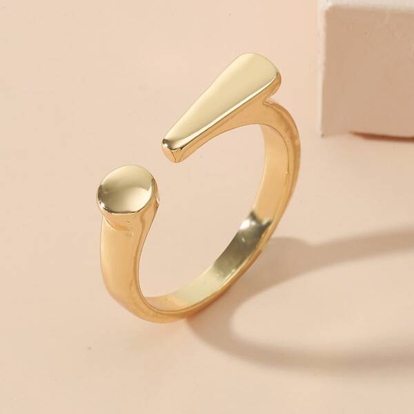 

Exclamation Mark Cuff Ring, Gold