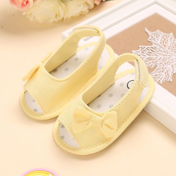 

Baby Girl Bow Decor Slingback Sandals, Yellow