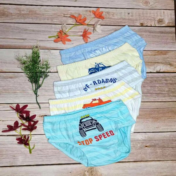 

Toddler Boys 5pcs Car And Letter Graphic Brief, Multicolor