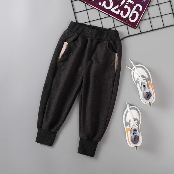 

Toddler Boys Contrast Panel Sweatpants, Black