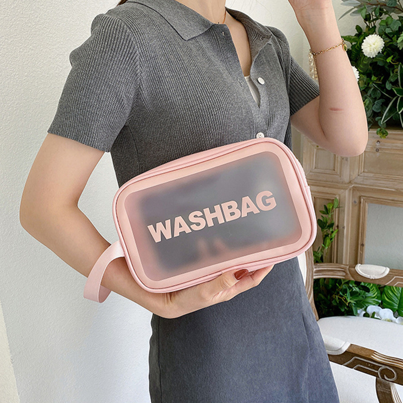 

1pc Random Clear Toiletries Storage Bag, Multicolor