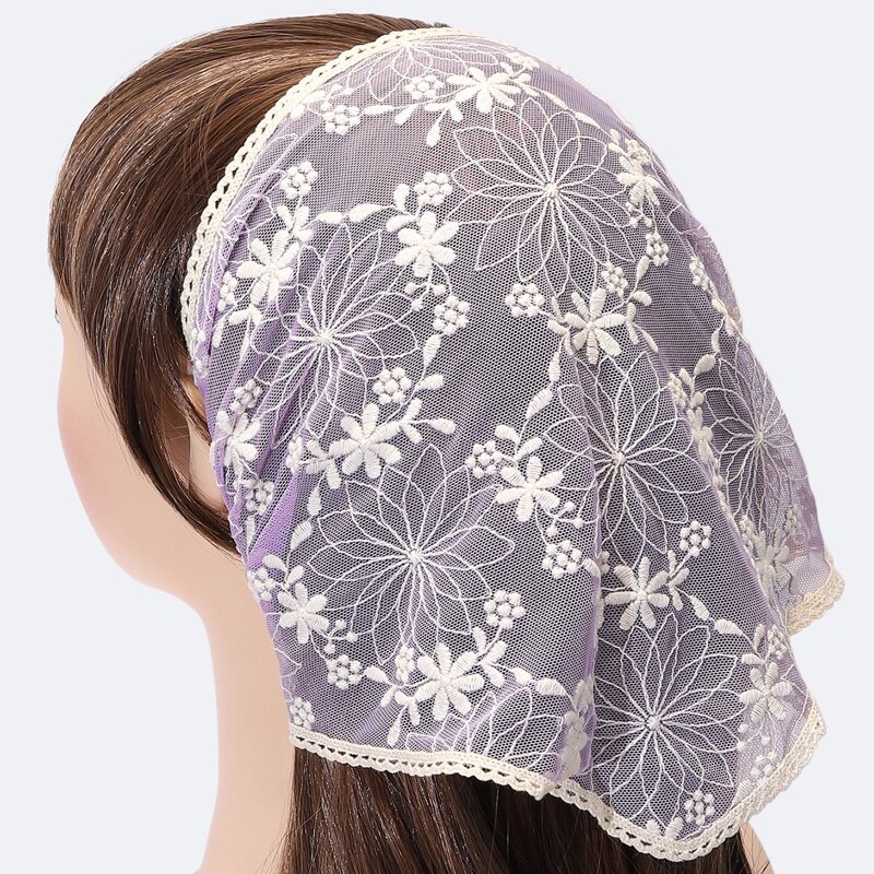 

Flower Embroidered Hair Band, Multicolor