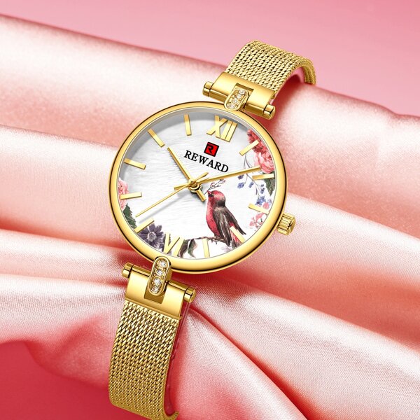 

Bird Painted Dial Mesh Strap Quartz Watch