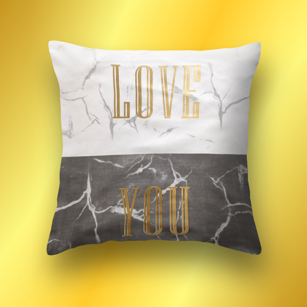 

Marble Pattern Cushion Cover Without Filler, Multicolor