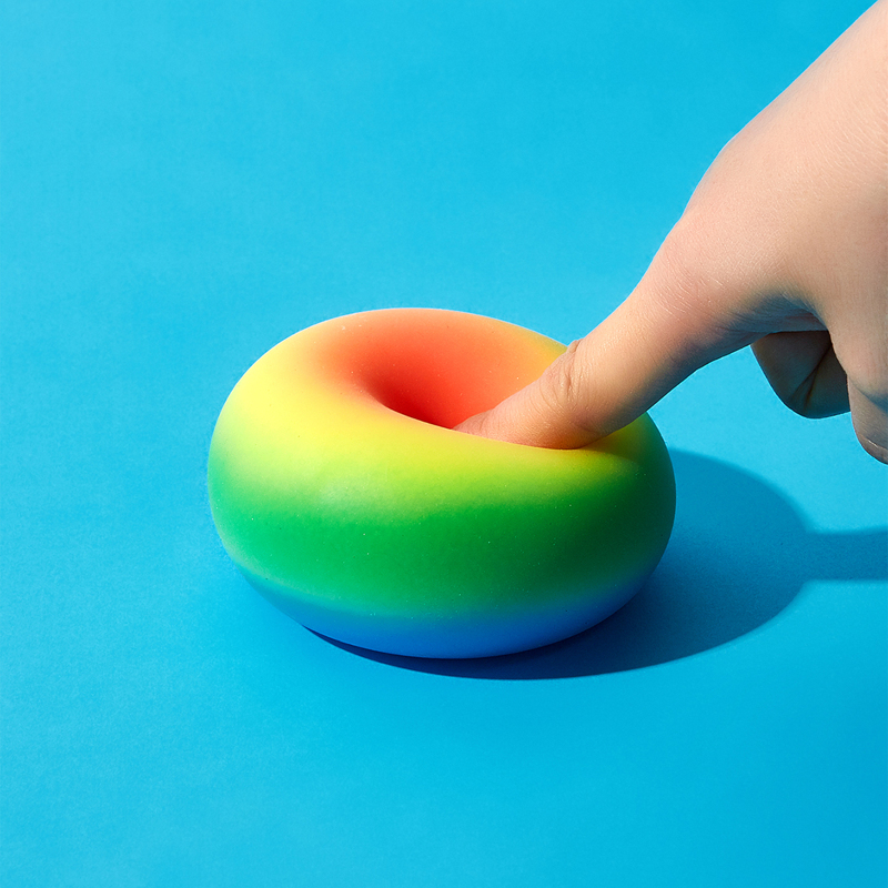 

1pc Rainbow Stripe Squeeze Ball, Multicolor