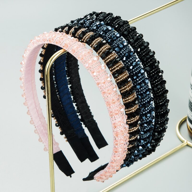 

4pcs Crystal Decor Headband, Multicolor