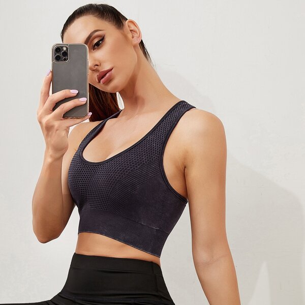 

Medium Support Racer Back Sports Bra, Black