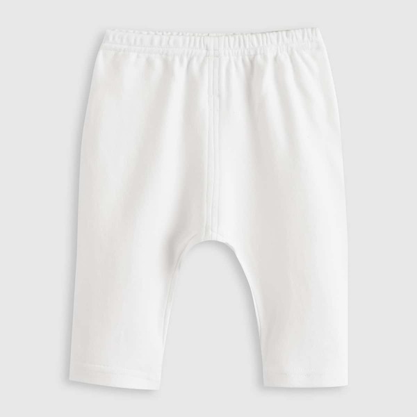 

Newborn Baby Unisex Solid Elastic Waist Pants, White