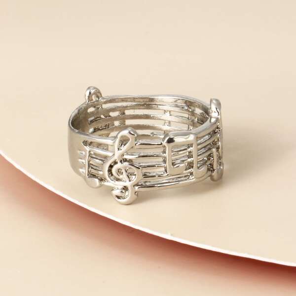 

Hollow Out Metal Ring, Silver