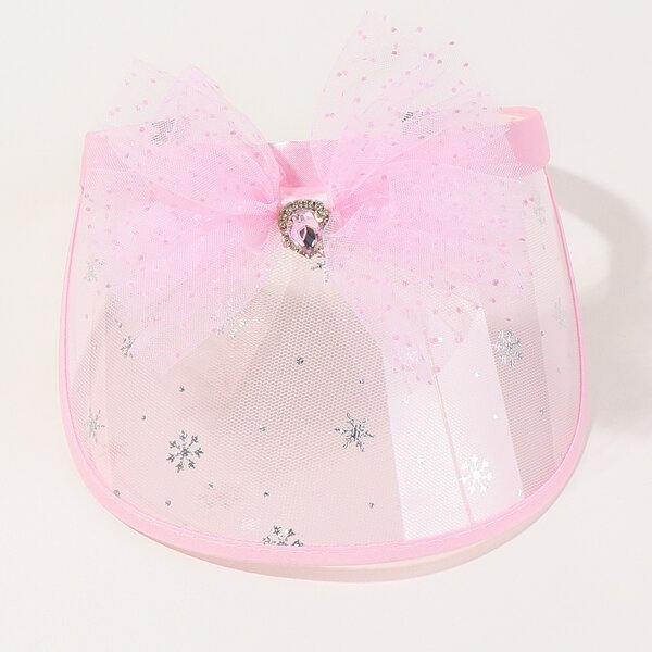 

Girls Mesh Decor Hair Hoop, Pink