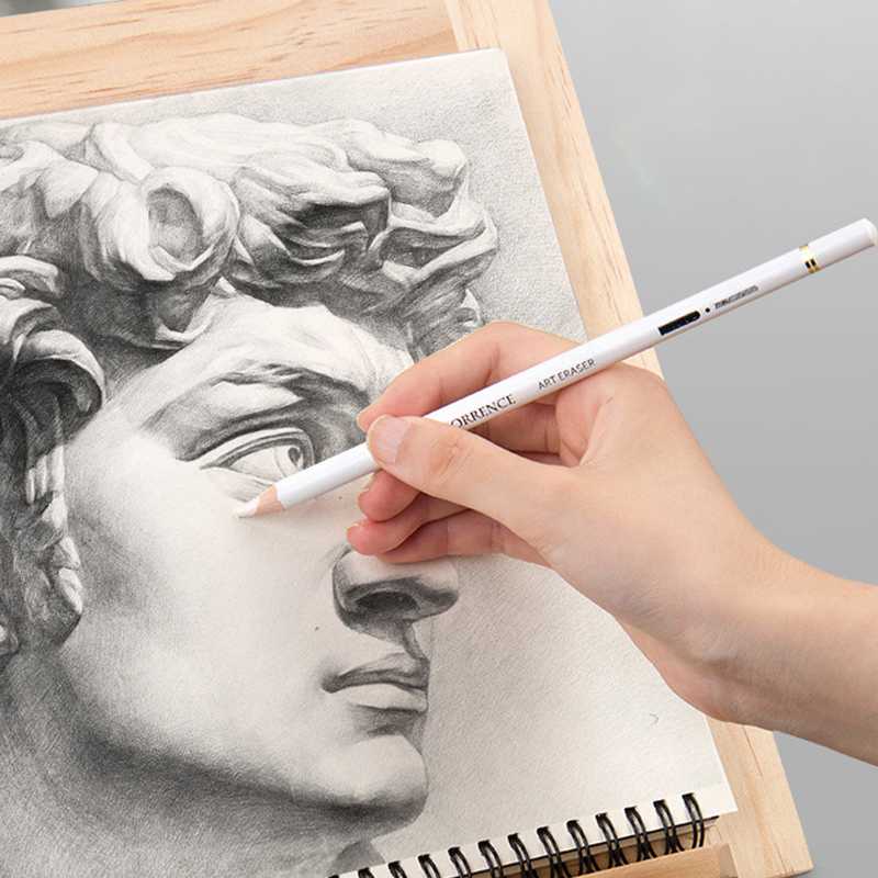 

1pc Pen Shaped Sketch Eraser, White