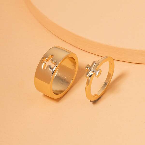 

2pcs Metal Ring, Gold