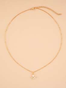 Collar con mariposa con circón - Amarillo Oro - Ver 2