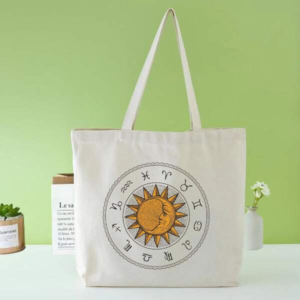 

Figure & Sun Graphic Shopper Bag, Beige