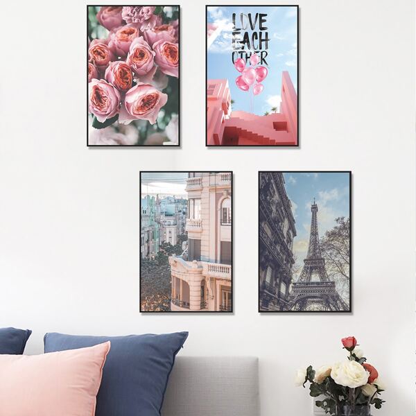 

1set Mixed Pattern Wall Sticker, Multicolor