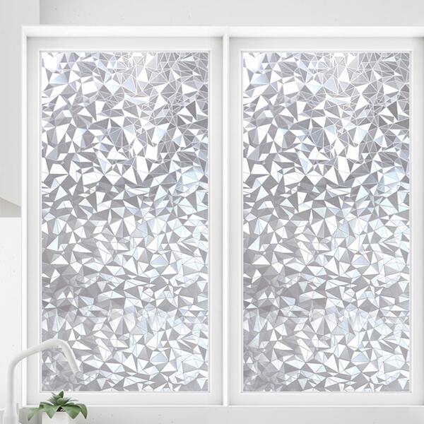 

1pc Geometric Pattern Window Privacy Sticker, Silver