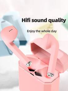 入耳式設計立體聲高保真無線耳機 - 粉色 - 查看 5