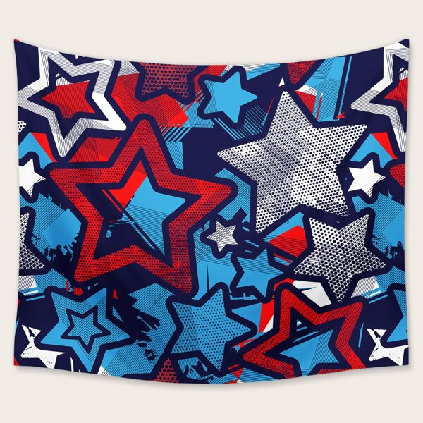 

Star Print Independence Day Tapestry, Multicolor