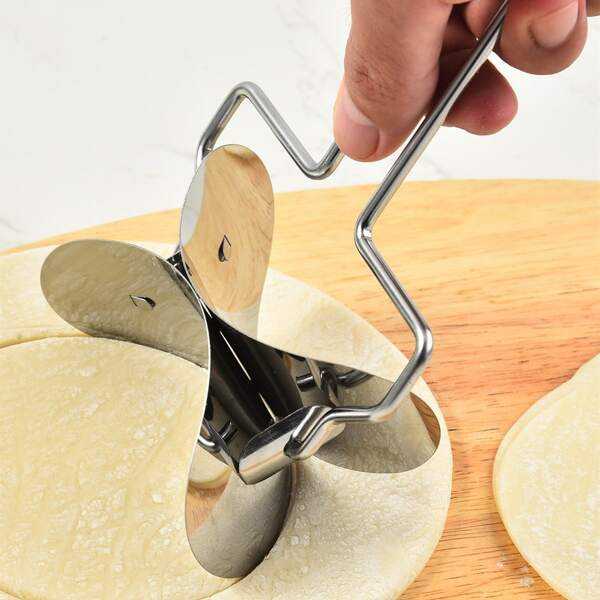 

1pc Stainless Steel Dough Cutter, Silver