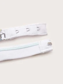 Plus Letter Tape Cross Back Bralet - Baby Blue - View 3