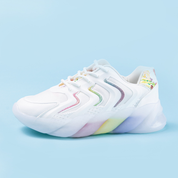 

Floral Graphic Mesh Panel Chunky Sneakers, Multicolor