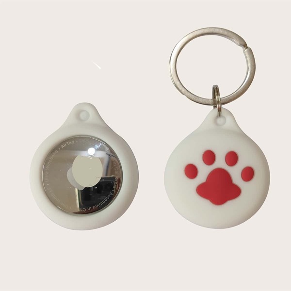 

Cat Claw Silicone Case For Apple Airtag, White