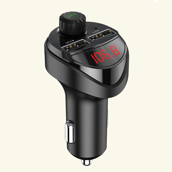 

Автомобильное зарядное устройство с двумя USB-разъемами и цифровым дисплеем, Чёрный