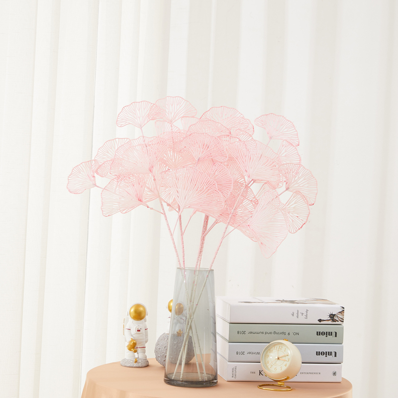 

1pc Artificial Ginkgo Biloba, Pink