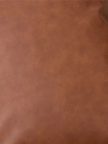 1pc Plain PU Cushion Cover không có chất làm đầy - màu nâu - Xem 3
