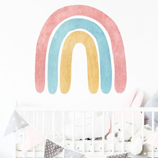 

Kids Rainbow Print Wall Sticker, Multicolor