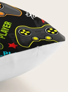 Gamepad Print Lumbar Pillow Cover Without Filler, Cute Throw Pillow Cover, Pillow Insert Not Include, For Sofa, Living Room - Multicolor - View 2