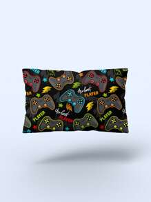 Gamepad Print Lumbar Pillow Cover Without Filler, Cute Throw Pillow Cover, Pillow Insert Not Include, For Sofa, Living Room - Multicolor - View 5
