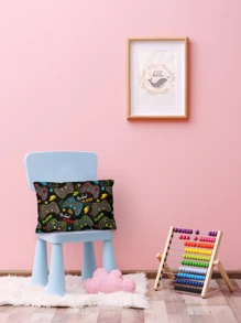 Gamepad Print Lumbar Pillow Cover Without Filler, Cute Throw Pillow Cover, Pillow Insert Not Include, For Sofa, Living Room - Multicolor - View 6